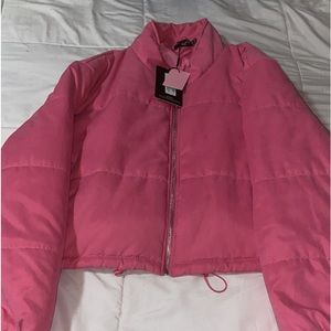 Plus size Pink bubble jacket
